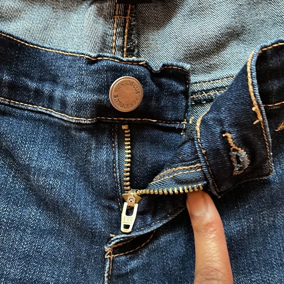 Dark Wash Indigo Blue Skinny Maternity Jeans - Picture 5 of 9